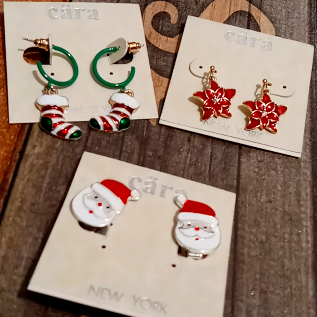 Set Of 3 Pairs Christmas Earrings 20$